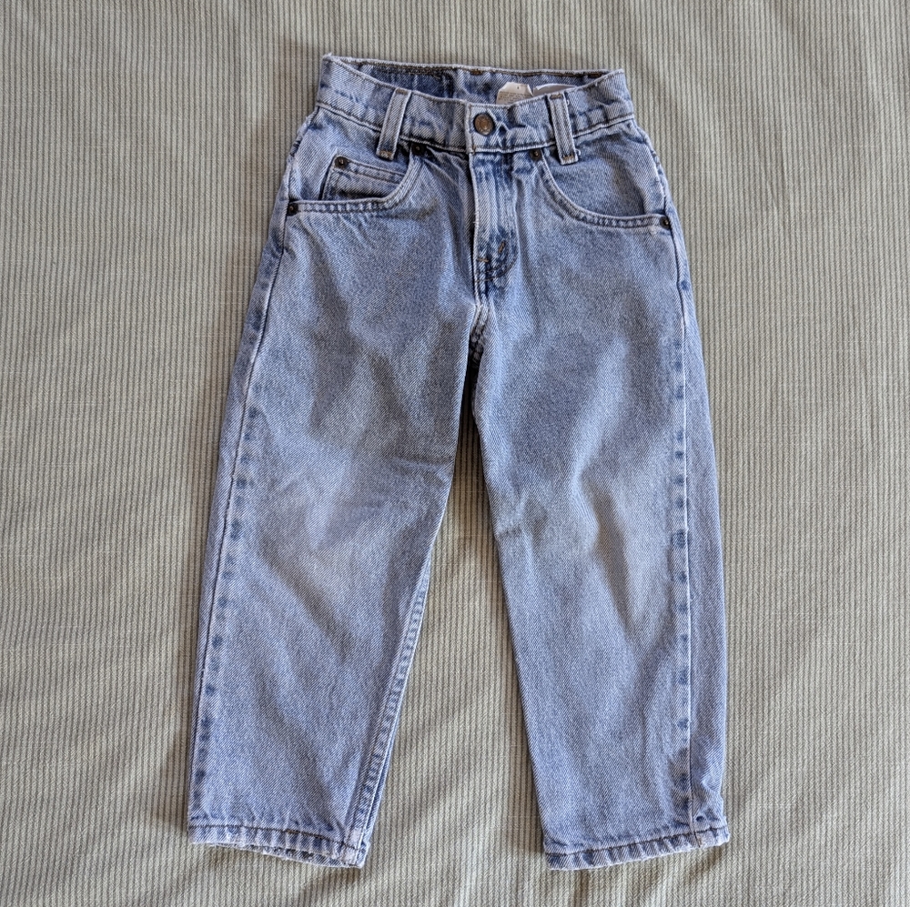 Vintage Little Levi's 550 Relaxed Fit Orange Tab 4